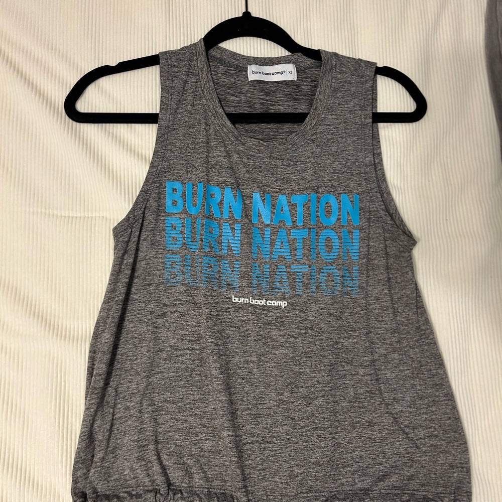 Burn Boot Camp Gray Tank Top